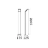 Ideal Lux Bolardo luminoso LED Estilo negro, altura 100 cm 3.000 K