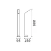 Ideal Lux bolardo luminoso LED negro 3.000 K altura 80 cm aluminio