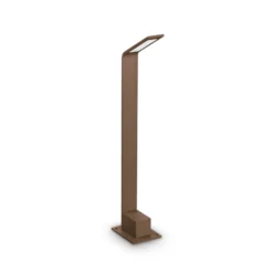 Ideal Lux bolardo luminoso LED Agos marrón 3.000 K Altura 60 cm aluminio