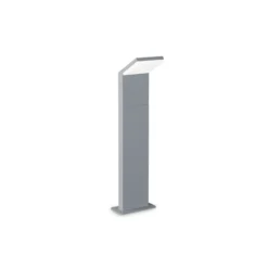 Ideal Lux Bolardo luminoso LED Estilo gris, altura 50 cm aluminio 3.000 K
