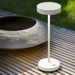Ideal Lux LED recargable lámpara de mesa al aire libre Toffee blanco,