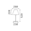 Ideal Lux Lámpara de sobremesa de exterior Arcadia, antracita, altura 53 cm