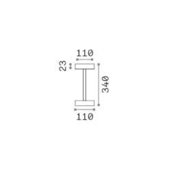 Ideal Lux Lámpara de sobremesa LED recargable para exteriores Toffee,
