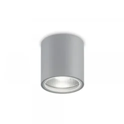 Ideal Lux plafón Gun, gris, aluminio, IP44, GU10