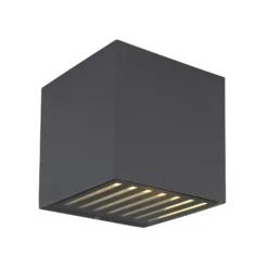Illi Aplique para exterior LED, antracita, ancho 10 cm, aluminio, IP54