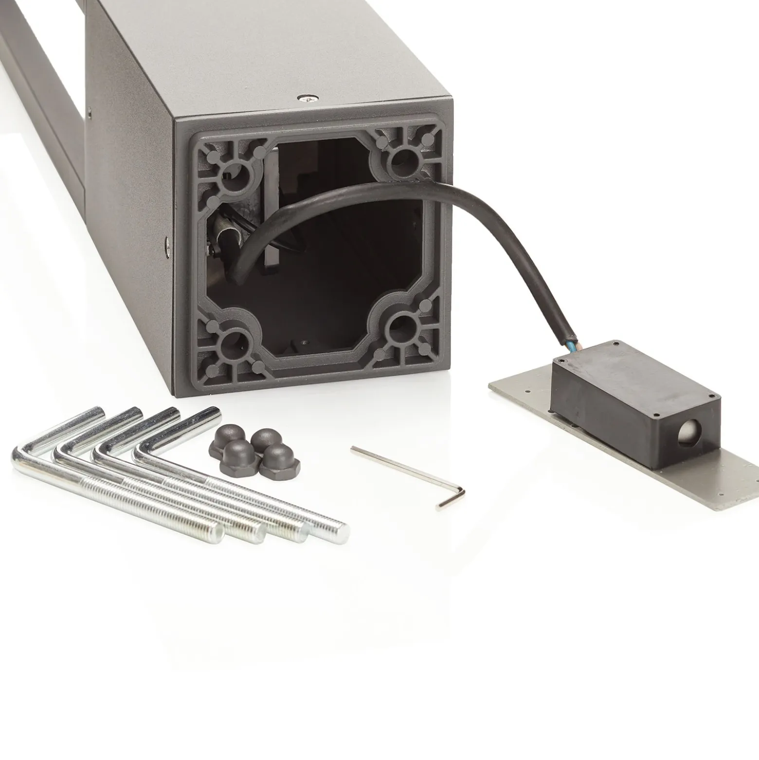 Iluminación de senderos LED Agra gris oscuro