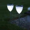 Juego 2 uds. lámparas solares LED decorat. Jannik