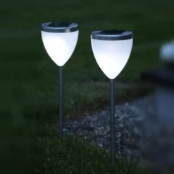 Juego 2 uds. lámparas solares LED decorat. Jannik