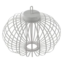 JUST LIGHT. Akuba lámpara de mesa LED recargable, blanco, 37 cm, bambú