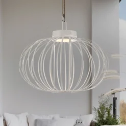 JUST LIGHT. Akuba lámpara de mesa LED recargable, blanco, 37 cm, bambú