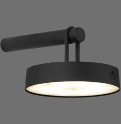 JUST LIGHT. Aplique de pared LED Arma, plástico negro IP44