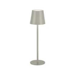 JUST LIGHT. Euria lámpara de mesa LED recargable, hierro gris-beige IP54
