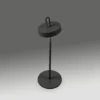 JUST LIGHT. Lámpara de mesa LED recargable Amag, negra, hierro, IP44