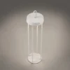 JUST LIGHT. Lámpara de mesa LED recargable Anselm, blanca, 50 cm, hierro