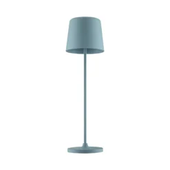 Kaami lámpara de mesa LED recargable, atenuable, azul claro