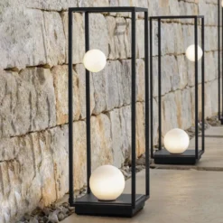 Karman Abachina lámpara pie LED IP65 103cm negro