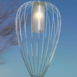 Karman Cell - lámpara colgante jaula, Ø55cm blanco
