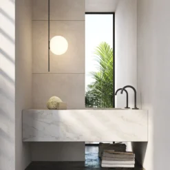 Karman lámpara de techo para exterior Atmosphere negro 178 cm plástico