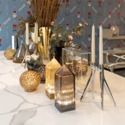 Kartell Lantern lámpara de mesa LED, ámbar IP54