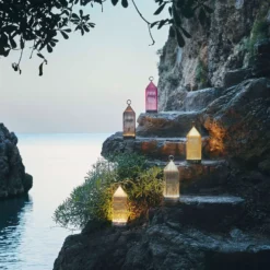 Kartell Lantern lámpara de mesa LED, ámbar IP54