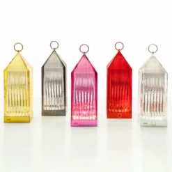 Kartell Lantern lámpara de mesa LED, gris ahumado