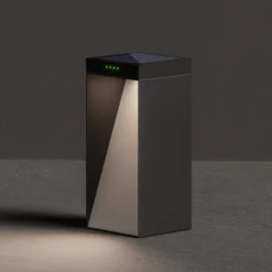 KLEWE Lámpara LED solar MILIO SIDE, antracita, 35 cm, aluminio, IP65