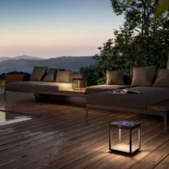 KLEWE Lámpara LED solar RADIA GROUND, antracita, 25 cm aluminio IP65