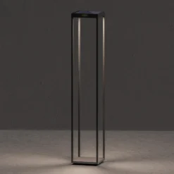 KLEWE Lámpara LED solar RADIA MEGA, antracita, 110 cm, aluminio IP65