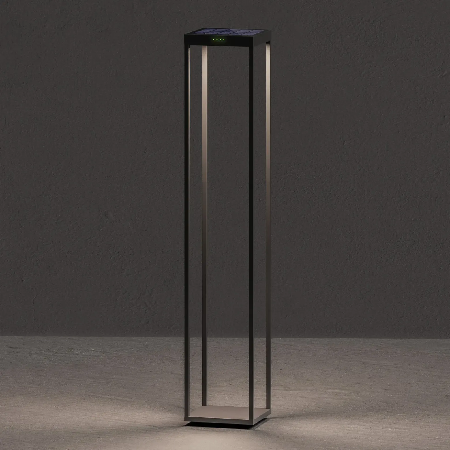 KLEWE Lámpara LED solar RADIA MEGA, antracita, 110 cm, aluminio IP65