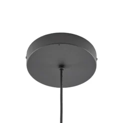 Lampára colgante exterior LED Lucande Richi, negra, Ø 35 cm, atenuable