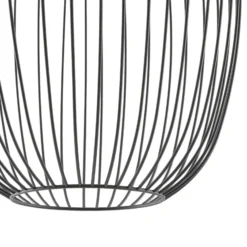 Lampára colgante exterior LED Lucande Richi, negra, Ø 35 cm, atenuable