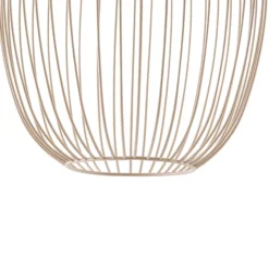 Lampára colgante exterior LED Lucande Richi, beige, Ø 35 cm, atenuable