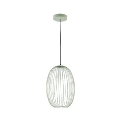 Lampára colgante exterior LED Lucande Richi, verde, Ø 35 cm, atenuable