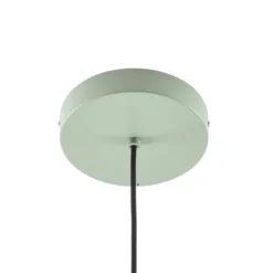 Lampára colgante exterior LED Lucande Richi, verde, Ø 35 cm, atenuable