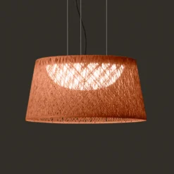Lampára colgante exterior LED WIND de Vibia, terracota, 30 x 60 cm, 927