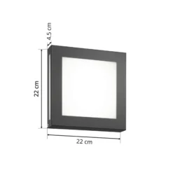 LED exterior sensor Aqua Legendo Mini, antracita