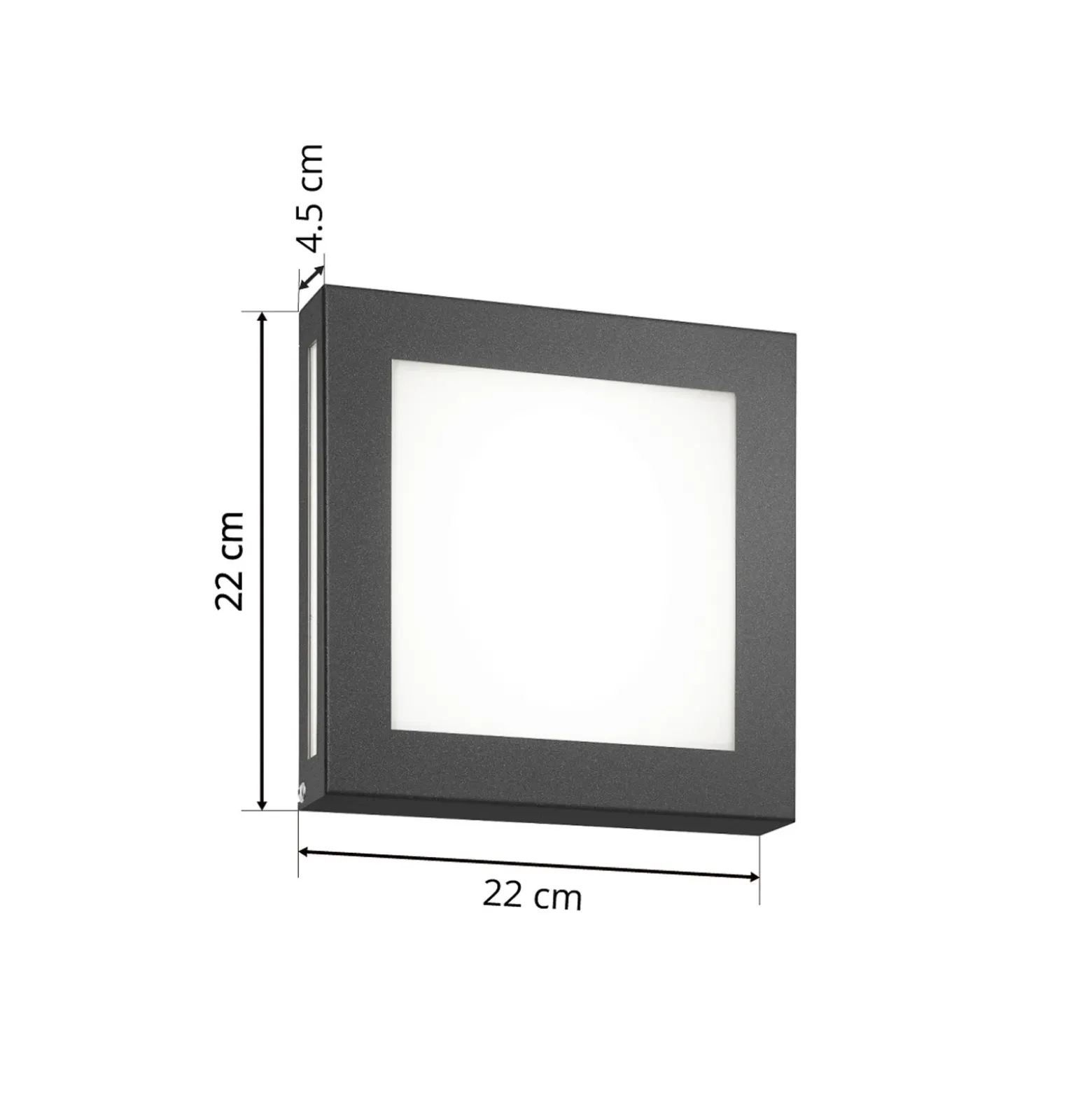 LED exterior sensor Aqua Legendo Mini, antracita