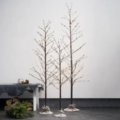 LED árbol decorativo Tobby Tree IP44 marrón altura 150cm