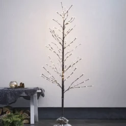 LED árbol decorativo Tobby Tree IP44 marrón altura 150cm