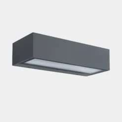 LEDS-C4 Aplique LED para exterior Nemesis, gris, ancho 19,5 cm