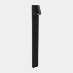LEDS-C4 Bolardo luminoso Eko Inclined, negro, altura 80 cm, aluminio