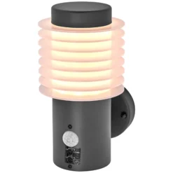 LEDVANCE Aplique de pared LED Endura Style Rondo gris oscuro Sensor