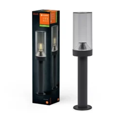 LEDVANCE Endura Classic Bolardo luminoso ámbar, gris oscuro