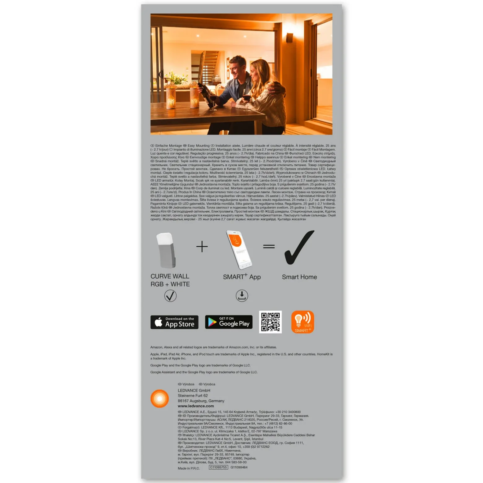 LEDVANCE SMART+ WiFi Curve RGBW plata