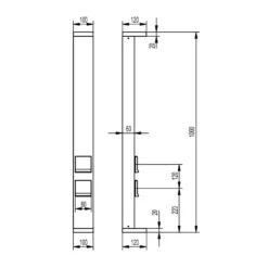 Lerna bolardo luminoso LED, altura 100 cm, CCT, gris, enchufes