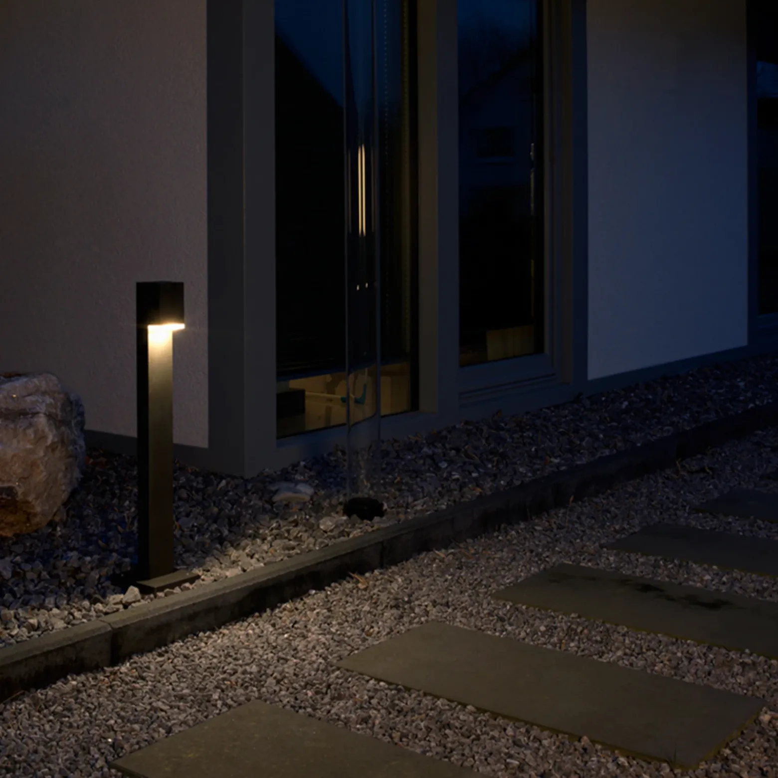 Lexian bolardo luminoso con LED - antracita