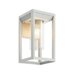 Lindby aplique de exterior Estami, plateado, metal, 27 cm
