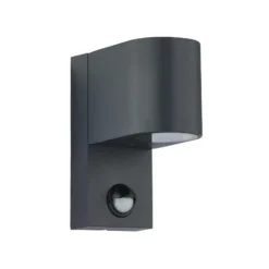 Lindby Aplique de exterior Gelso, aluminio, 15 cm, GU10, sensor