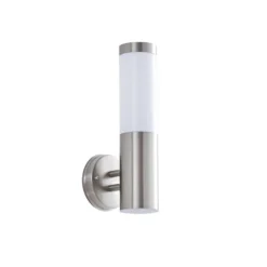 Lindby Aplique de exterior Kristof, acero inoxidable, 33 cm de alto, E27