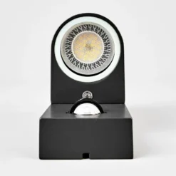Lindby Aplique de exterior Palina, sensor, IP44, antracita